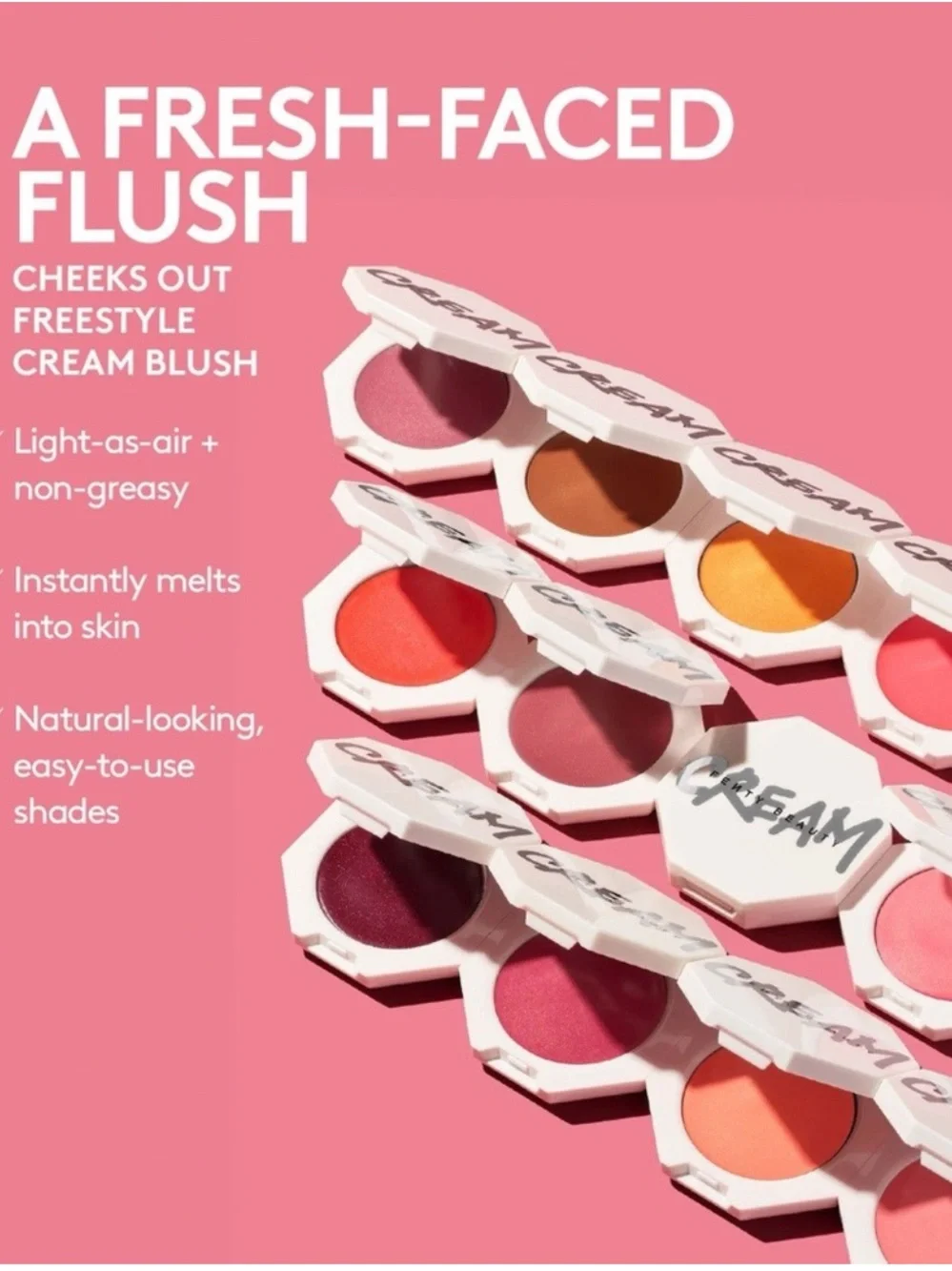 FENTY BEAUTY BY RIHANNA CHEEKS OUT FREESTYLE CREAM BLUSH;—01 FUEGO FLUSH